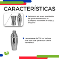 thumbnail image 2 of Kit De Coctelería 3 Piezas Profesional 750 Ml Para Bartender Xtellar plateado, 2 of 4