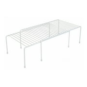 Smart Design Expandable Kitchen Storage Shelf Rack, Steel, Rust-Resistant, White (16–32.5 in)