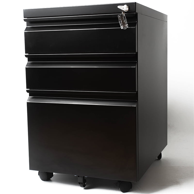 Pemberly Row 3 Drawer Metal Mobile File with Lock