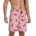 thumbnail image 2 of Wukai Dachshund Dog Puppy Men’s Short Pajama Pants With Pockets Soft Sleep Pj Shorts for Men-Large, 2 of 6