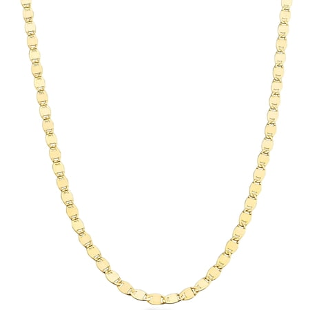 Miabella Italian 18K Gold Over 925 Sterling Silver Sparkle Mirror Link Chain Necklace for Women, Made in Italy (Length 16 inch(X-Short))