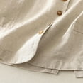 thumbnail image 5 of Womens Cotton Linen Vests, Summer Tops for Women Casual Vintage Solid Color Button Down V Neck Tank Tops Coats M-2XL, 5 of 8