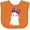 Orange, variant on Inktastic Halloween, Ghost, Ribbon, Bow, Trick or Treat, Boo Girls Baby Bib