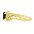 thumbnail image 4 of 10k Yellow Gold Oval Sapphire And Diamond Ring, 4 of 6