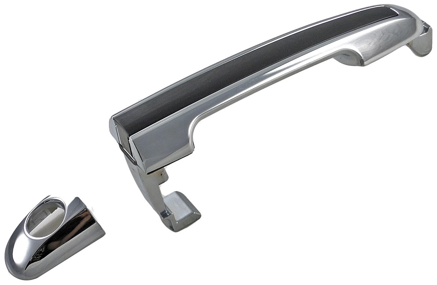 Dorman 82267 Front Driver Side Exterior Door Handle for Specific Hyundai Models, Chrome Lever with Black Insert