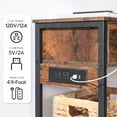 thumbnail image 4 of HOOBRO Narrow Console Table with Charging Station & 2 Drawers, Industrial, Rustic Brown and Black, 4 of 10
