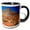 Black/White, variant on 3drose, Checkerboard Mesa in Zion National Park, 11oz Mug