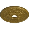 thumbnail image 3 of Ekena Millwork 20 7/8"OD x 3 5/8"ID x 1 5/8"P Palmetto Ceiling Medallion (Fits Canopies up to 5"), Hand-Painted Gold, 3 of 7