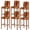 Burnt Orange, variant on Sunflower Vintage Bar Stool Cover Set of 2, Farmhouse Floral Botanical Brown Wooden Stretch Bar Chair Cover, Removable Washable Pub Counter Stool Chair Slipcover for Kitchen Dining Room Pub Cafe