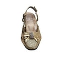thumbnail image 2 of FLORAL Alba Women Wide Width Dress Slingback Metallic Shoes With Ornament GOLD 11, 2 of 6