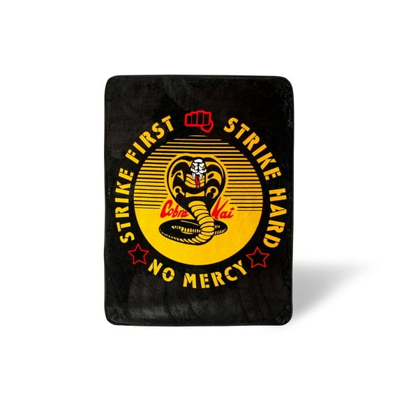 Cobra Kai "Strike First" Fleece Throw Blanket | 45 x 60 Inches