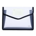 thumbnail image 1 of Visland PP Plastic Single Compartment A4 File Organizer Bag with Label Pocket and Snap Button, Assorted Colors, 1 Count, 1 of 1