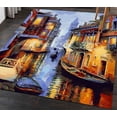 thumbnail image 2 of Venice Landscape Rugs, Italy Rug, Venice at Night Rug, View Rug, Step Rug, Dining Room Rug, Classic Rug, Thick Rug, Machine Washable Rug, 2.6'x4' - 80x120 cm, 2 of 5