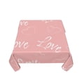 thumbnail image 4 of YFYANG Square Polyester Table Cloth, 60" x 60" Reusable Table Cover Kitchen Dining Room Pink Love Doodle Decorative Tablecloths for Tables of 2-4 People, 4 of 8