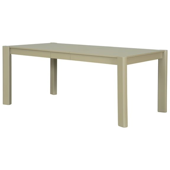 JERFIT Modern Farmhouse Expandable Dining Table for 8, Solid Wood with Gold Finish, Space Saving Design