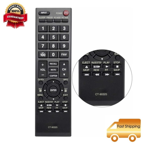 CT-RC1US-16 CT-90325 CT90325 Remote Control for Toshiba TVs