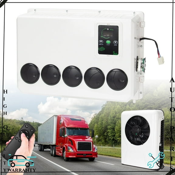 For Semi Trucks RV Caravan 12000 BTU Truck Cab Air Conditioner 12V Split AC Kit