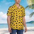 thumbnail image 5 of Xecao Dinosaur print Hawaiian shirt - a stylish short-sleeve button-down for men, perfect for casual beach and tropical outings., 5 of 9