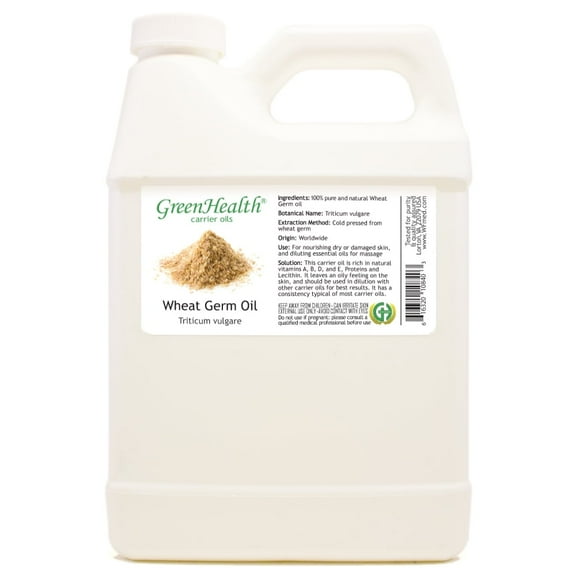 GreenHealth Wheat Germ Carrier Oil 32 fl oz White Plastic Jug with Cap