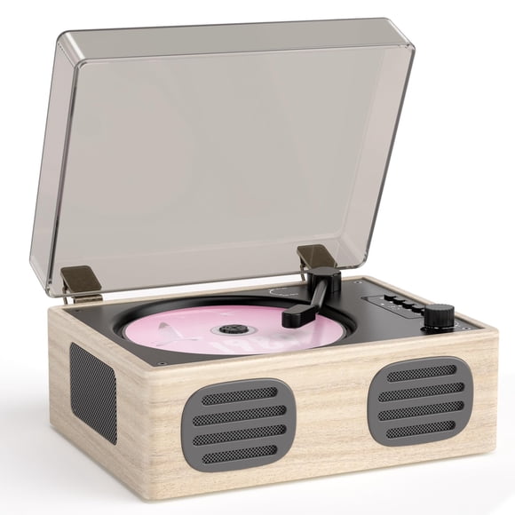 Reproductor portátil Retro de CD MANGOSTAN con Bluetooth y Parlantes