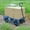Blue/Black, variant on 37" Garden Cart, Practical Metal Tool Cart with Removable Mesh Sides, 4 Solid Wheels, Rotating Handle, Flatbed Cart for Garden, Farm, Yard, Black/Yellow