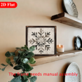 thumbnail image 2 of 2D Flat, 1 Pc Wood Frame Sign, Muted Snowflake Wall Art Print Vintage Style Painting Wall Art Painting, Ideal Gift for Living Room Bedroom Hallway Wall Decor Room Decoration, Ready to Hang 12x12 I, 2 of 7