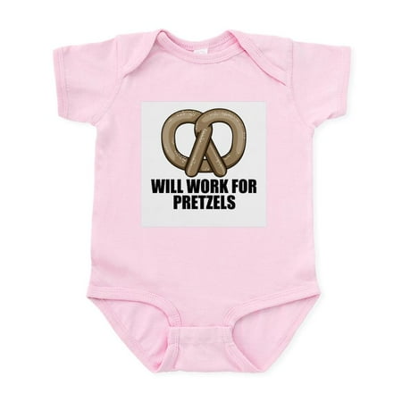 

CafePress - Will Work For Pretzels Infant Bodysuit - Baby Light Bodysuit Size Newborn - 24 Months