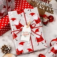 thumbnail image 2 of Reversible Christmas Wrapping Paper Roll - 17 Inch X 33 Feet - Grey Christmas Wrapping Paper,Santa Claus Wrapping Paper,Red Polk Dots for Winter Gift Wrap,New Year, Party and Holiday, 2 of 14
