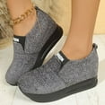 thumbnail image 2 of Mepaouo Slip on Casual Shoes for Women Fleece Platform Winter Warm Walking Shoe Sneakers(Grey,5.5), 2 of 9