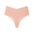 thumbnail image 3 of HVOBTTY High Waisted Soft Underwear for Women, Womens Underwear, Women's Low Waisted Adhesive Belt Invisible Seamless T-thong Thong Briefs Pink, XS, 3 of 4