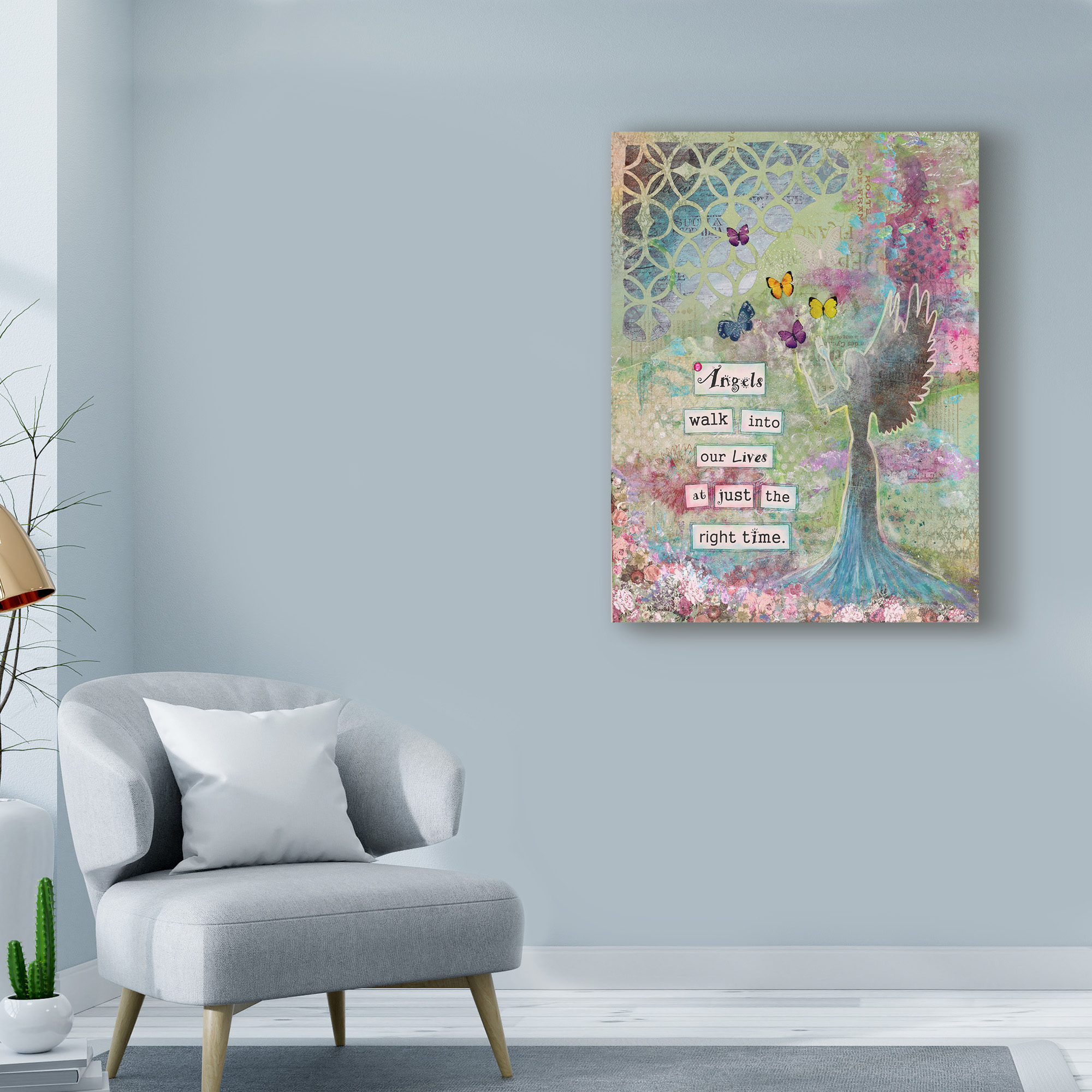 Trademark Fine Art 'Angels Walk In' Canvas Art by Let Your Art Soar