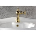 thumbnail image 3 of Kingston Brass KS3542RNX Ostro One-Handle 1-Hole Bathroom Faucet with Push Pop-Up Drain in Polished Brass, 3 of 7