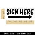 thumbnail image 2 of Sign Here Bold Arrow Self-Inking Rubber Stamp Ink Stamper for Business Office - Green Ink - Large 2-2/4 Inch, 2 of 7