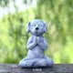 thumbnail image 5 of Estatua de Buda de perro meditando: colección superior Tranquilidad y tranquilidad para su jardín de hadas., 5 of 5