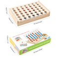 thumbnail image 3 of Juego Familiar De Tablero De Madera 4 En Fila, Juegos De Mesa De Viaje, Juguetes De Desarrollo Inteligente Duraderos Plegables Vogacara FN005702-00, 3 of 6