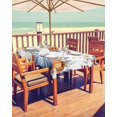 thumbnail image 2 of Outdoor Tablecloth with Umbrella Hole & Zipper, Fall Orange Blue Rectangle Tablecloth 60x84 Inch, Thanksgiving Pumpkins Botanical Vintage Patio Table Cover Waterproof Table Cloth for Party, 2 of 6