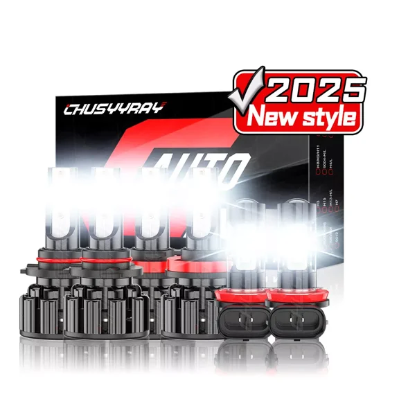 LED Headlight Kit Compatible for Toyota Highlander 2011-2018 2019 Halogen Headlight Bulb Replacement Plug&Play 6pcs