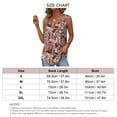 thumbnail image 2 of Camiseta sin mangas con estampado floral, camiseta sin mangas para mujer Camiseta sin mangas con estampado floral para mujer Camiseta sin mangas con pliegues en la parte delantera Funcionamiento suave, 2 of 2