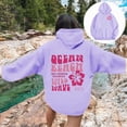 thumbnail image 4 of Towmus Cute Pink Flower Hoodie for Woman Preppy Sweatshirts Trendy Puff Print Letter Graphic Hoodies Casual Pullover Tops, 4 of 8