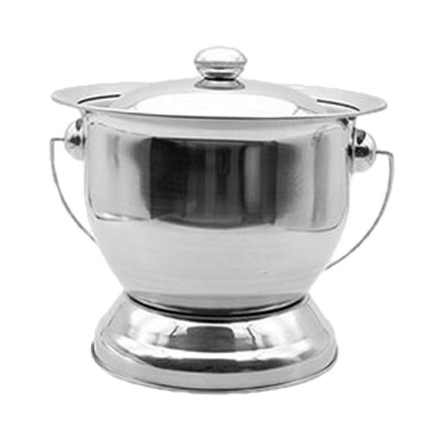 Orinal doméstico multiusos, inodoro, orinal, ligero, fácil de limpiar, escupidera Plata