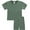 Army green, variant on WIBACKER 6M-13Y Girls Pajamas Solid Cotton 2-Piece Tops and Cartwheel Shorts PJ Set Loungewear Clothes Set