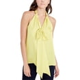 thumbnail image 1 of Rachel Roy Blouse en Tricot à Nouer devant pour Femmes Madeline, Jaune, 4, 1 of 2