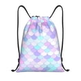 thumbnail image 1 of Xecao Rainbow Scales Pattern Sports Drawstring Backpack - String Swim Gym Bag with Wet Proof Pocket for Women&Men-Medium, 1 of 6