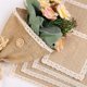 thumbnail image 4 of Posavasos de mesa Xeyise con costura fina, accesorio de fotografía, mantel individual vintage de lino para mesa de comedor de restaurante, 4 of 5