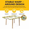 thumbnail image 4 of Spring Sunflowers Table Cloths for 4 Foot Rectangle Tables, Eucalyptus Leaves Flowers Butterfly Patio Waterproof Elastic Fitted Tablecloths, Washable Rectangular Table Cover for Camping, 4 of 8