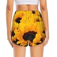 thumbnail image 3 of Picia Flower Bush Sunflower Pattern Women's 2 in 1 Athletic Running Shorts High Waisted Workout Casual Gym Sweat Shorts with Comfy Liner Zipper Pockets-Small, 3 of 9
