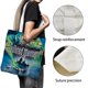 thumbnail image 3 of Haunted Mansion Bolso de tela con estampado de lienzo para mujer, bolsa de compras reutilizable y estética, con cremallera interior, regalo para mujer,40*40cm., 3 of 6