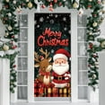 thumbnail image 5 of Uutvery Winter Door Cover Merry Christmas Pine Trees Door Cover Decorations Winter Backdrop Background Banner Xmas Door Hanging Backdrop Outdoor Winter Holiday Party Decor 70.9 x 35.4 Inch, 5 of 6
