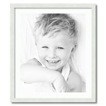 ArtToFrames 24x28" Matted Picture Frame with 20x24" Single Mat Photo Opening Framed in 1.25" Satin White Frame and 2" Super White Mat (FWM-3966-24x28)