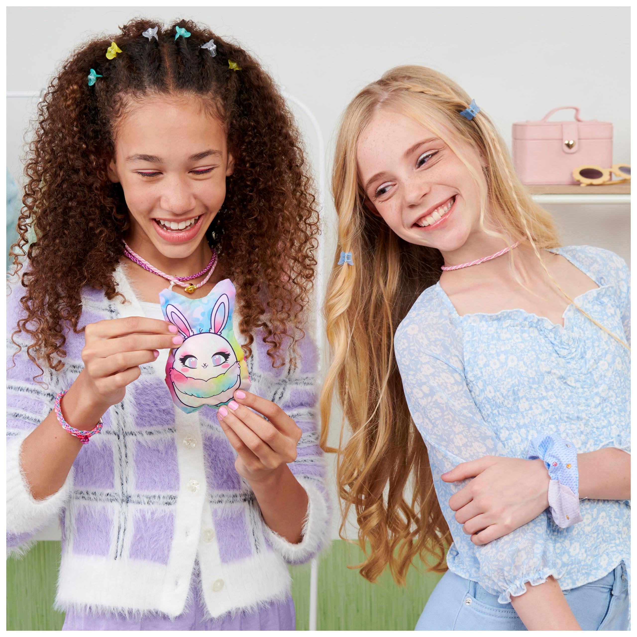 Cool Maker, Stitch ‘N Style Fashion Studio Refill with 2 Pre-Threaded Cartridges, Fabric and Water Transfer Prints, Arts & Crafts Kids Toys for Girls